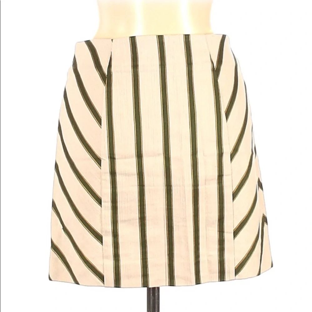 4 for $25 INTERMIX Cotton Stripe A-line Skirt